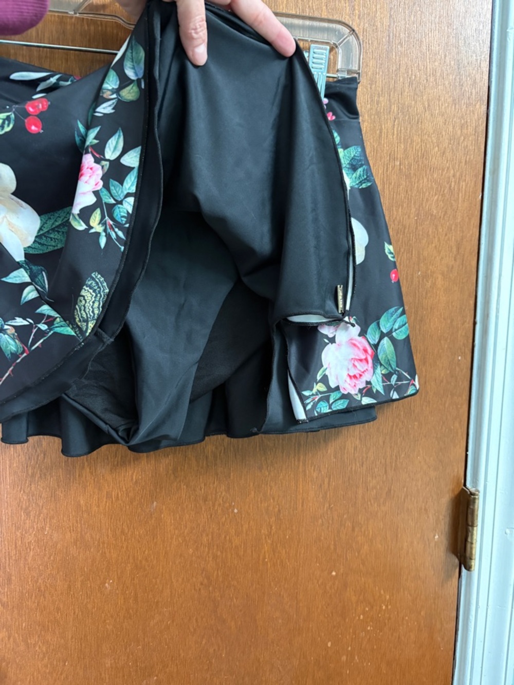 NWT Nine West Reversible Black Floral Swim Skirt - Picture 4 of 10